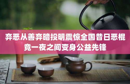 弃恶从善弃暗投明震惊全国昔日恶棍竟一夜之间变身公益先锋