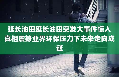 延长油田延长油田突发大事件惊人真相震撼业界环保压力下未来走向成谜