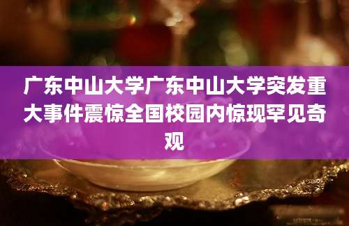 广东中山大学广东中山大学突发重大事件震惊全国校园内惊现罕见奇观