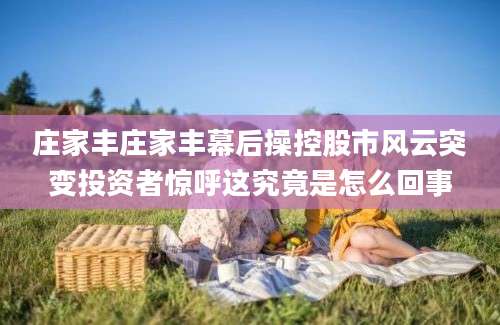 庄家丰庄家丰幕后操控股市风云突变投资者惊呼这究竟是怎么回事