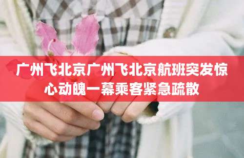 广州飞北京广州飞北京航班突发惊心动魄一幕乘客紧急疏散