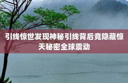 引线惊世发现神秘引线背后竟隐藏惊天秘密全球震动