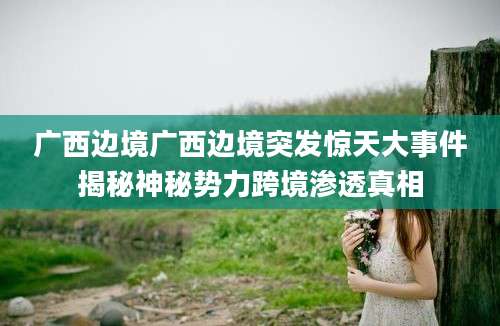 广西边境广西边境突发惊天大事件揭秘神秘势力跨境渗透真相