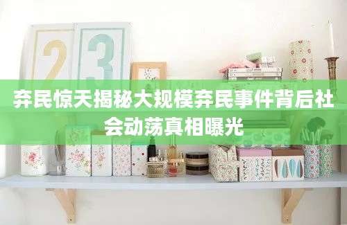弃民惊天揭秘大规模弃民事件背后社会动荡真相曝光