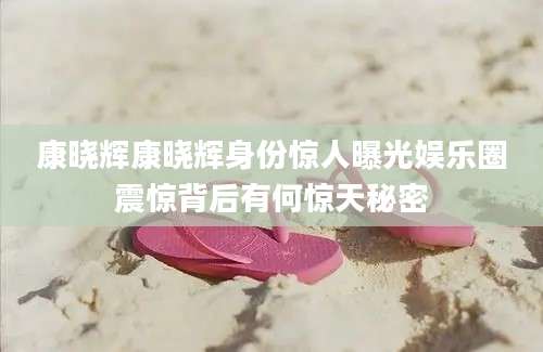康晓辉康晓辉身份惊人曝光娱乐圈震惊背后有何惊天秘密