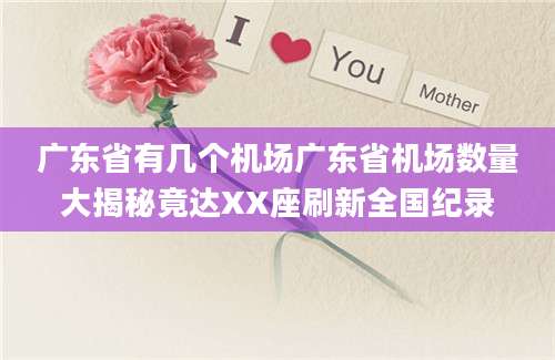 广东省有几个机场广东省机场数量大揭秘竟达XX座刷新全国纪录