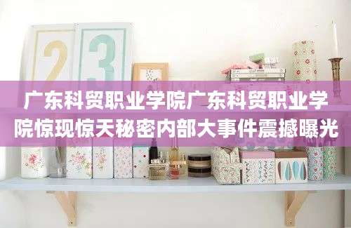 广东科贸职业学院广东科贸职业学院惊现惊天秘密内部大事件震撼曝光