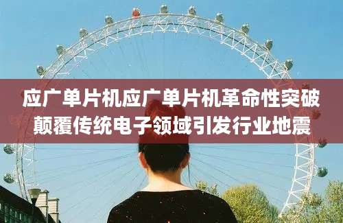 应广单片机应广单片机革命性突破颠覆传统电子领域引发行业地震