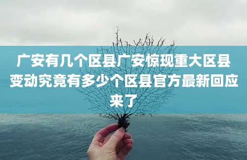 广安有几个区县广安惊现重大区县变动究竟有多少个区县官方最新回应来了