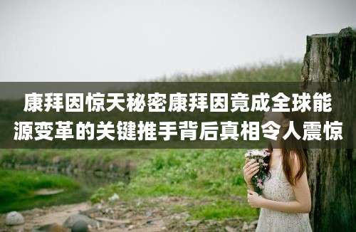 康拜因惊天秘密康拜因竟成全球能源变革的关键推手背后真相令人震惊