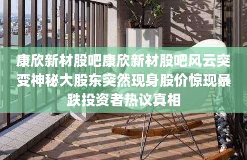 康欣新材股吧康欣新材股吧风云突变神秘大股东突然现身股价惊现暴跌投资者热议真相