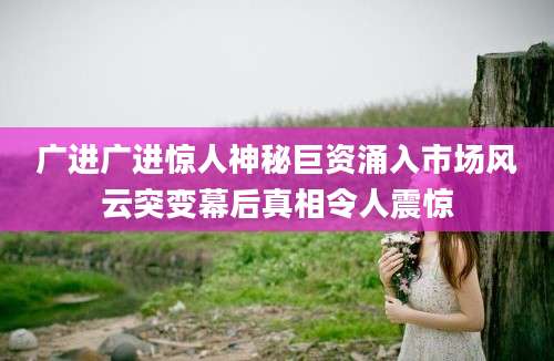 广进广进惊人神秘巨资涌入市场风云突变幕后真相令人震惊