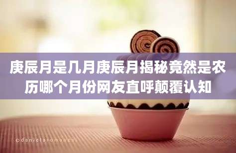 庚辰月是几月庚辰月揭秘竟然是农历哪个月份网友直呼颠覆认知
