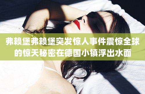 弗赖堡弗赖堡突发惊人事件震惊全球的惊天秘密在德国小镇浮出水面