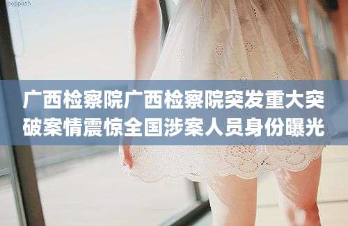 广西检察院广西检察院突发重大突破案情震惊全国涉案人员身份曝光