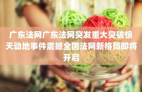 广东法网广东法网突发重大突破惊天动地事件震撼全国法网新格局即将开启