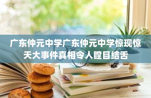 广东仲元中学广东仲元中学惊现惊天大事件真相令人瞠目结舌
