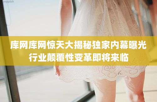 库网库网惊天大揭秘独家内幕曝光行业颠覆性变革即将来临