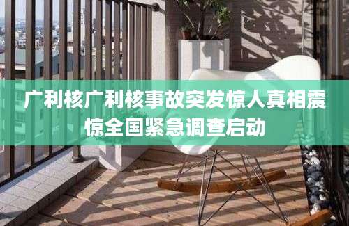 广利核广利核事故突发惊人真相震惊全国紧急调查启动