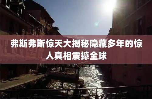 弗斯弗斯惊天大揭秘隐藏多年的惊人真相震撼全球