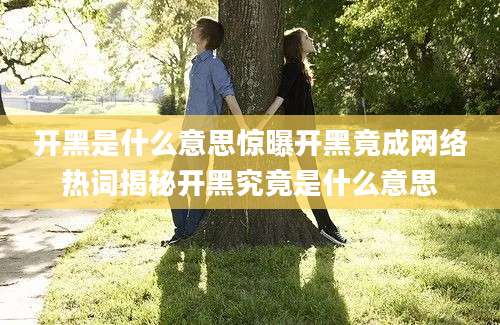 开黑是什么意思惊曝开黑竟成网络热词揭秘开黑究竟是什么意思