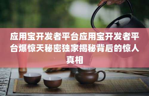 应用宝开发者平台应用宝开发者平台爆惊天秘密独家揭秘背后的惊人真相