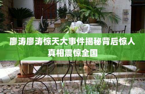 廖涛廖涛惊天大事件揭秘背后惊人真相震惊全国