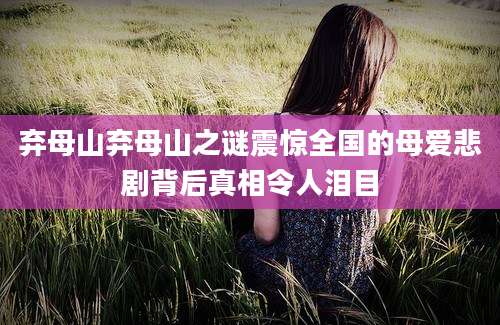 弃母山弃母山之谜震惊全国的母爱悲剧背后真相令人泪目