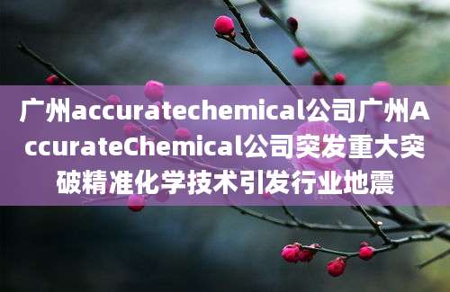 广州accuratechemical公司广州AccurateChemical公司突发重大突破精准化学技术引发行业地震