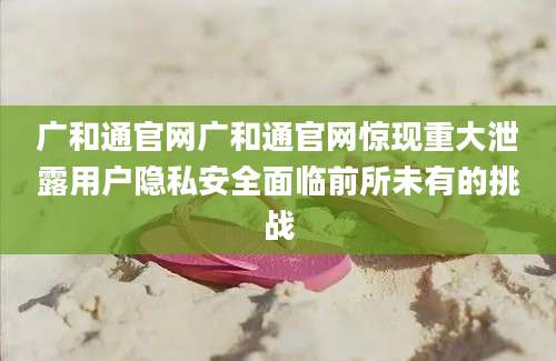 广和通官网广和通官网惊现重大泄露用户隐私安全面临前所未有的挑战