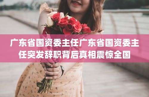 广东省国资委主任广东省国资委主任突发辞职背后真相震惊全国