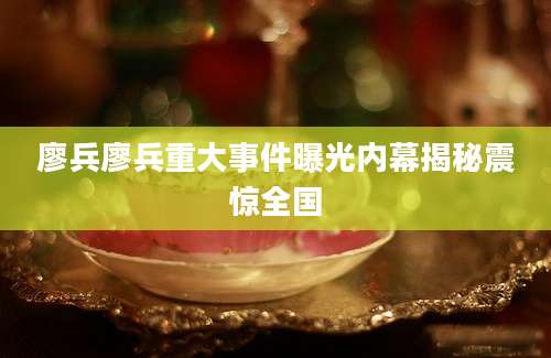 廖兵廖兵重大事件曝光内幕揭秘震惊全国