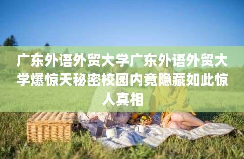 广东外语外贸大学广东外语外贸大学爆惊天秘密校园内竟隐藏如此惊人真相