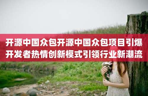 开源中国众包开源中国众包项目引爆开发者热情创新模式引领行业新潮流