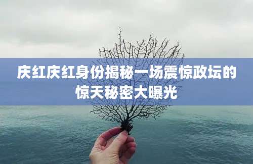 庆红庆红身份揭秘一场震惊政坛的惊天秘密大曝光