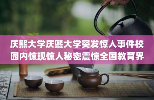 庆熙大学庆熙大学突发惊人事件校园内惊现惊人秘密震惊全国教育界