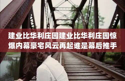 建业比华利庄园建业比华利庄园惊爆内幕豪宅风云再起谁是幕后推手