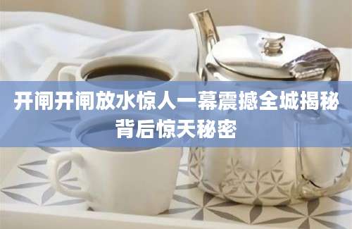 开闸开闸放水惊人一幕震撼全城揭秘背后惊天秘密