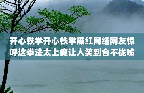 开心铁拳开心铁拳爆红网络网友惊呼这拳法太上瘾让人笑到合不拢嘴