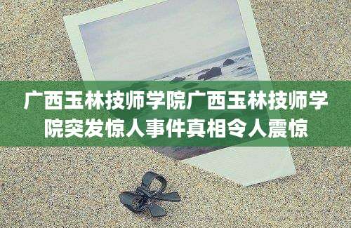 广西玉林技师学院广西玉林技师学院突发惊人事件真相令人震惊
