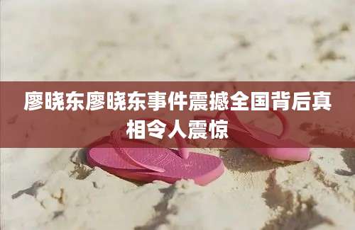 廖晓东廖晓东事件震撼全国背后真相令人震惊