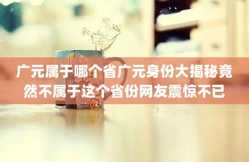 广元属于哪个省广元身份大揭秘竟然不属于这个省份网友震惊不已