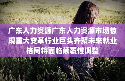 广东人力资源广东人力资源市场惊现重大变革行业巨头齐聚未来就业格局将面临颠覆性调整