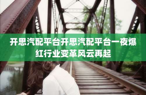 开思汽配平台开思汽配平台一夜爆红行业变革风云再起