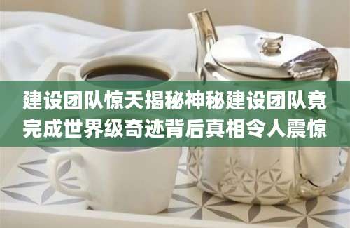 建设团队惊天揭秘神秘建设团队竟完成世界级奇迹背后真相令人震惊