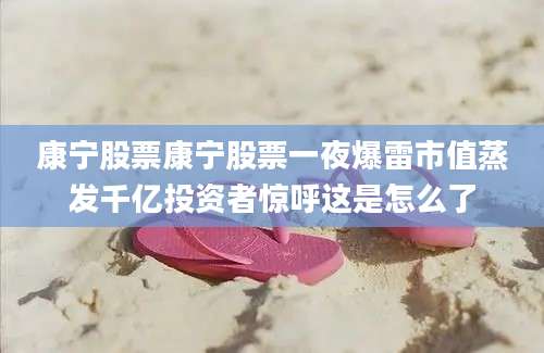康宁股票康宁股票一夜爆雷市值蒸发千亿投资者惊呼这是怎么了