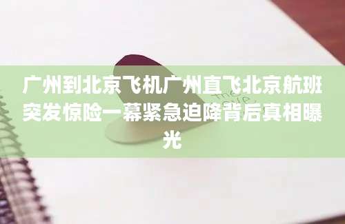 广州到北京飞机广州直飞北京航班突发惊险一幕紧急迫降背后真相曝光