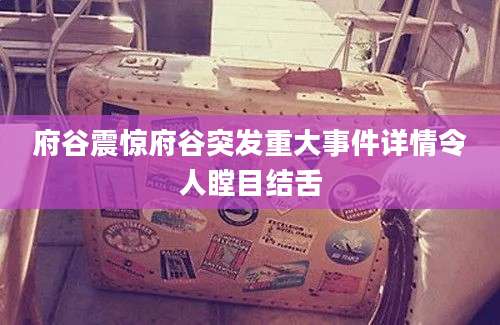 府谷震惊府谷突发重大事件详情令人瞠目结舌