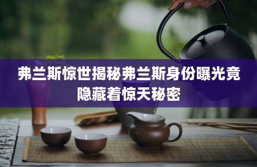 弗兰斯惊世揭秘弗兰斯身份曝光竟隐藏着惊天秘密