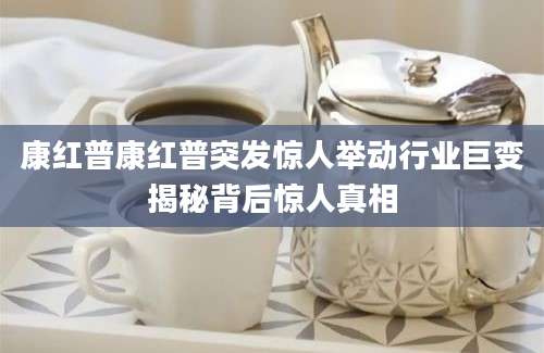 康红普康红普突发惊人举动行业巨变揭秘背后惊人真相